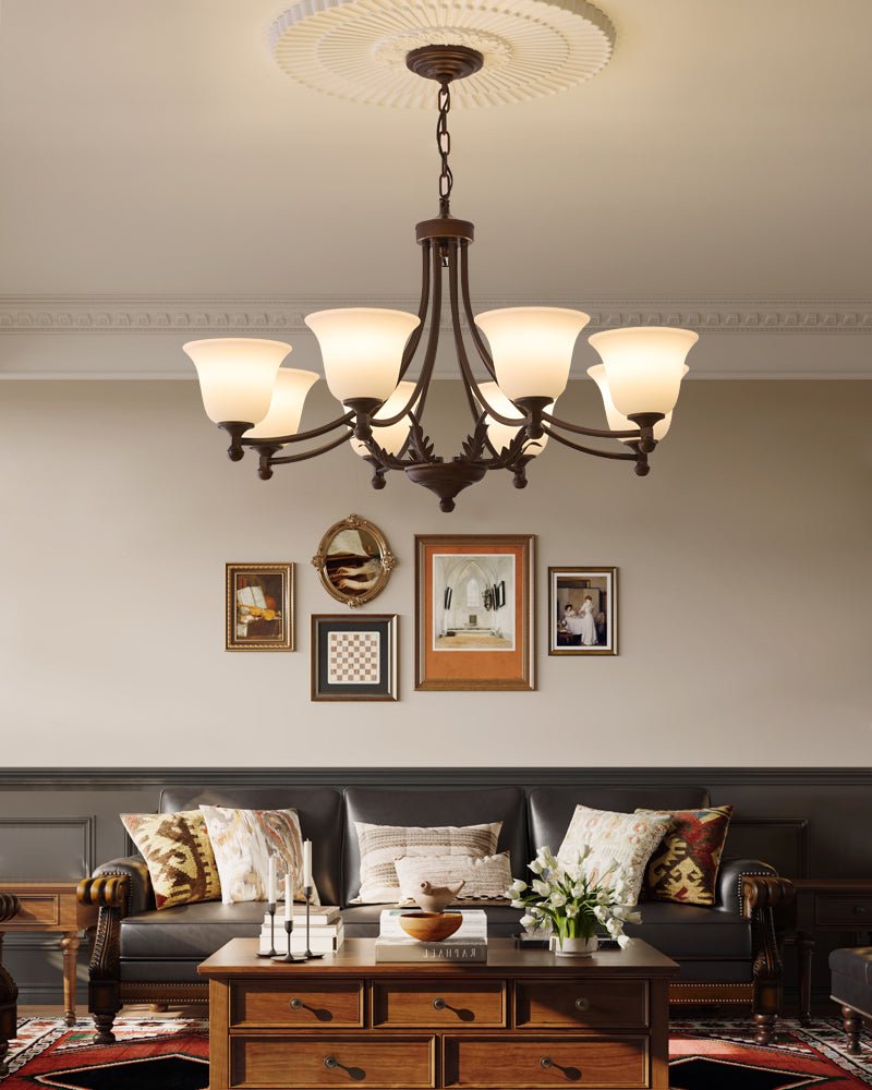 Elorira Traditional Elegance Bloom Glass Chandelier