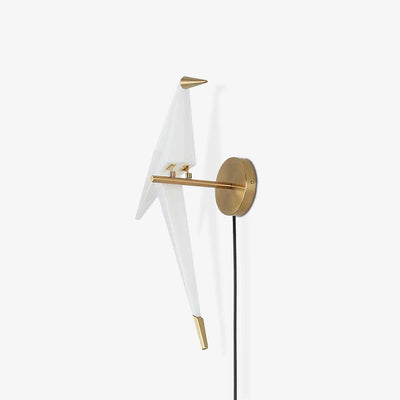 Visileth Nordic Art Crane Plug-In Wall Lamp