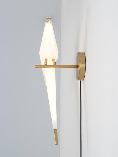 Visileth Nordic Art Crane Plug-In Wall Lamp