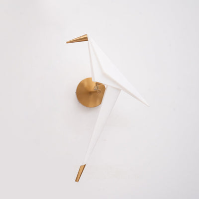 Visileth Nordic Art Crane Plug-In Wall Lamp