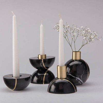 Axis Sphere Marble Candle Holder