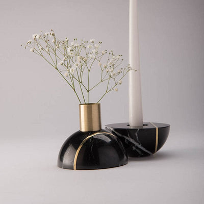 Axis Sphere Marble Candle Holder