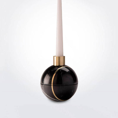 Axis Sphere Marble Candle Holder