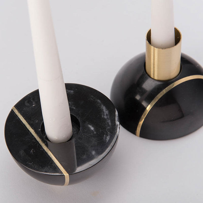 Axis Sphere Marble Candle Holder