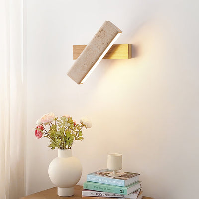 Esorora Rectangular Travertine Wall Light