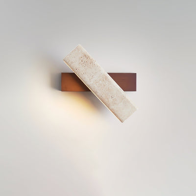 Esorora Rectangular Travertine Wall Light