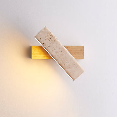 Esorora Rectangular Travertine Wall Light