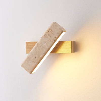 Esorora Rectangular Travertine Wall Light