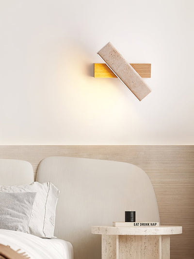 Esorora Rectangular Travertine Wall Light