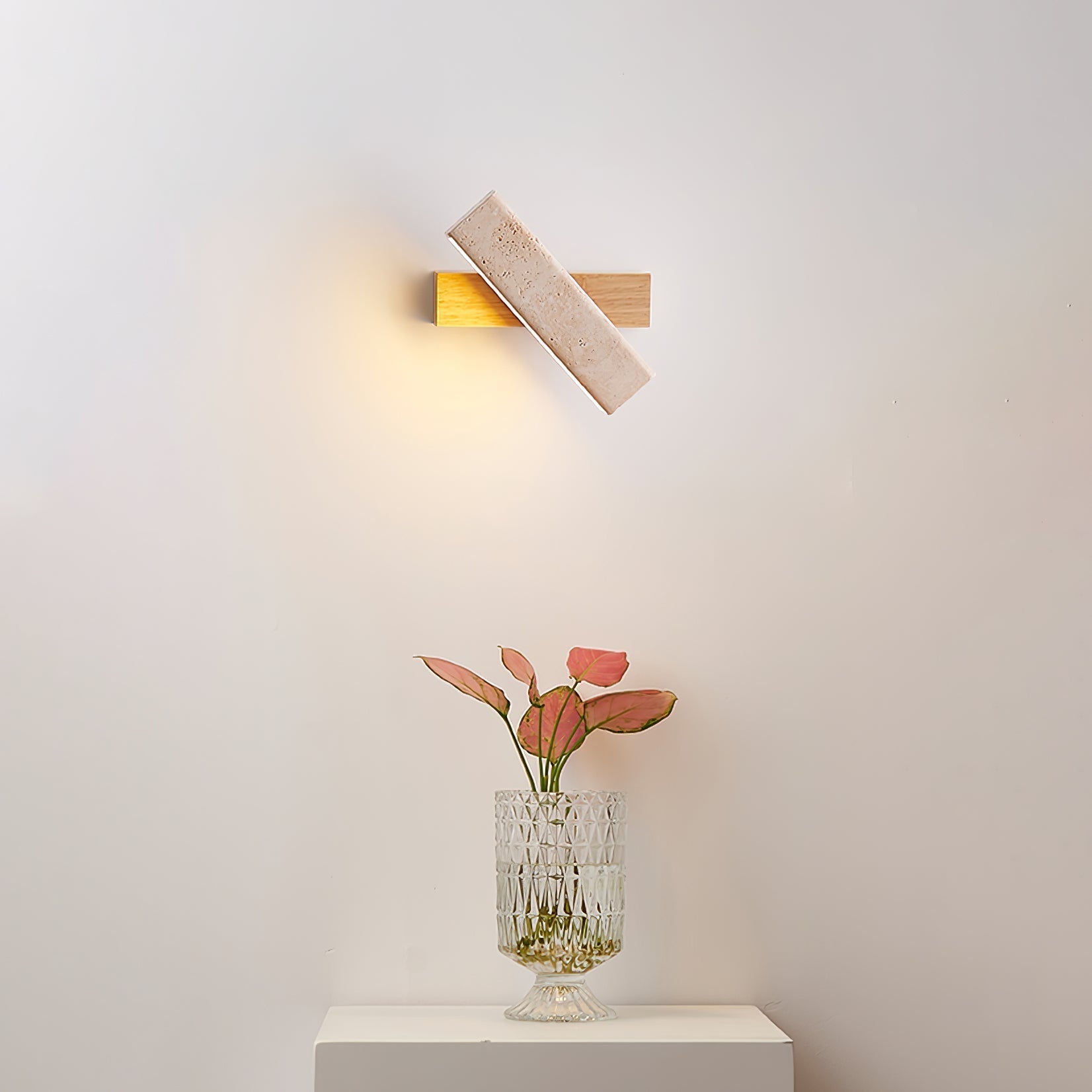 Esorora Rectangular Travertine Wall Light