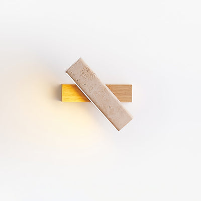 Esorora Rectangular Travertine Wall Light