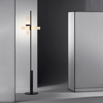 Munell Black Acrylic Floor Lamp