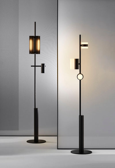 Munell Black Acrylic Floor Lamp