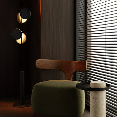 Munell Black Acrylic Floor Lamp
