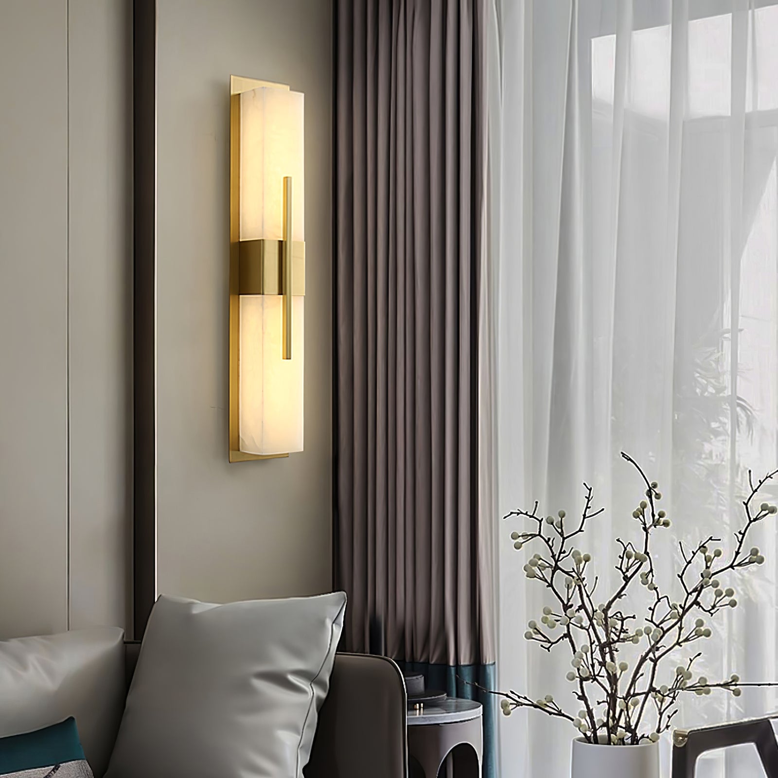 Vellmure Twin Alabaster Sconce