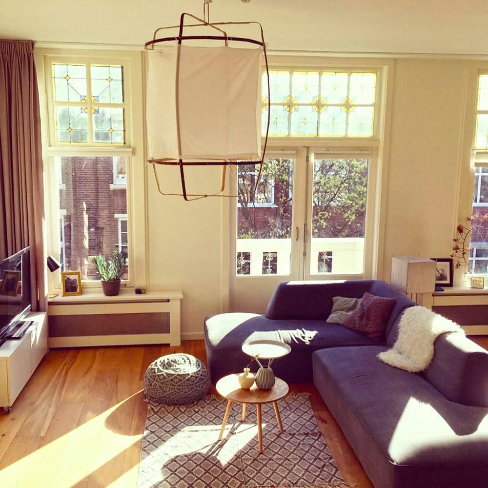 Arioelia Pendant Lamp Bamboo Shade for Living Room