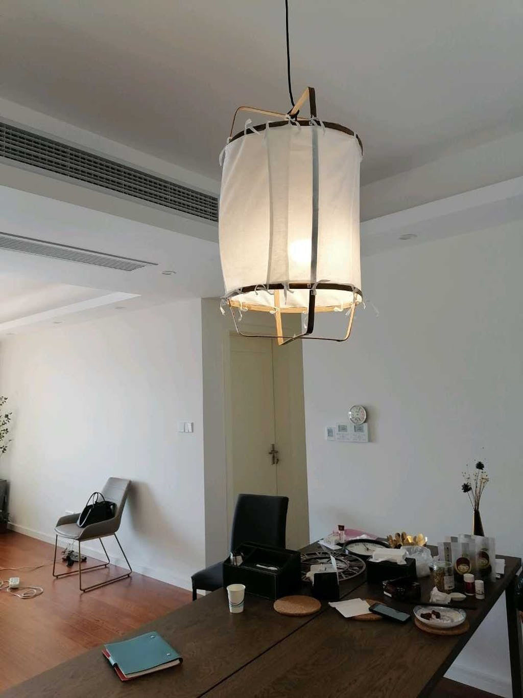 Arioelia Pendant Lamp Bamboo Shade for Living Room
