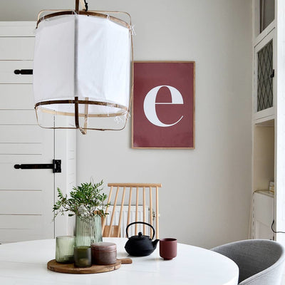 Arioelia Pendant Lamp Bamboo Shade for Living Room