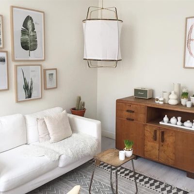 Arioelia Pendant Lamp Bamboo Shade for Living Room