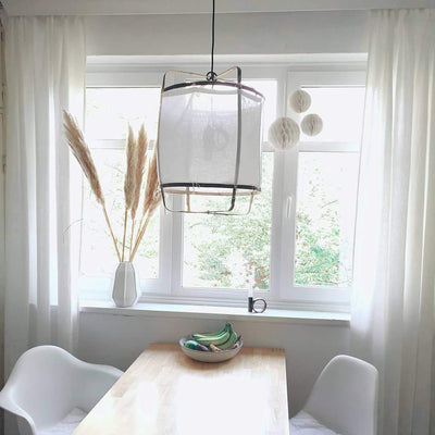 Arioelia Pendant Lamp Bamboo Shade for Living Room