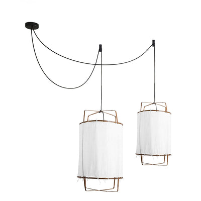 Arioelia Pendant Lamp Bamboo Shade for Living Room