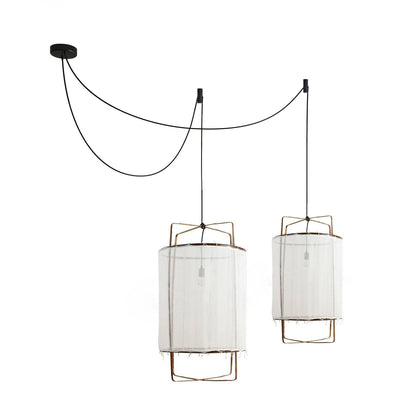 Arioelia Pendant Lamp Bamboo Shade for Living Room