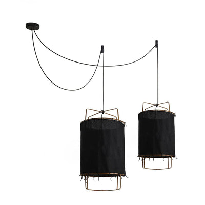 Arioelia Pendant Lamp Bamboo Shade for Living Room