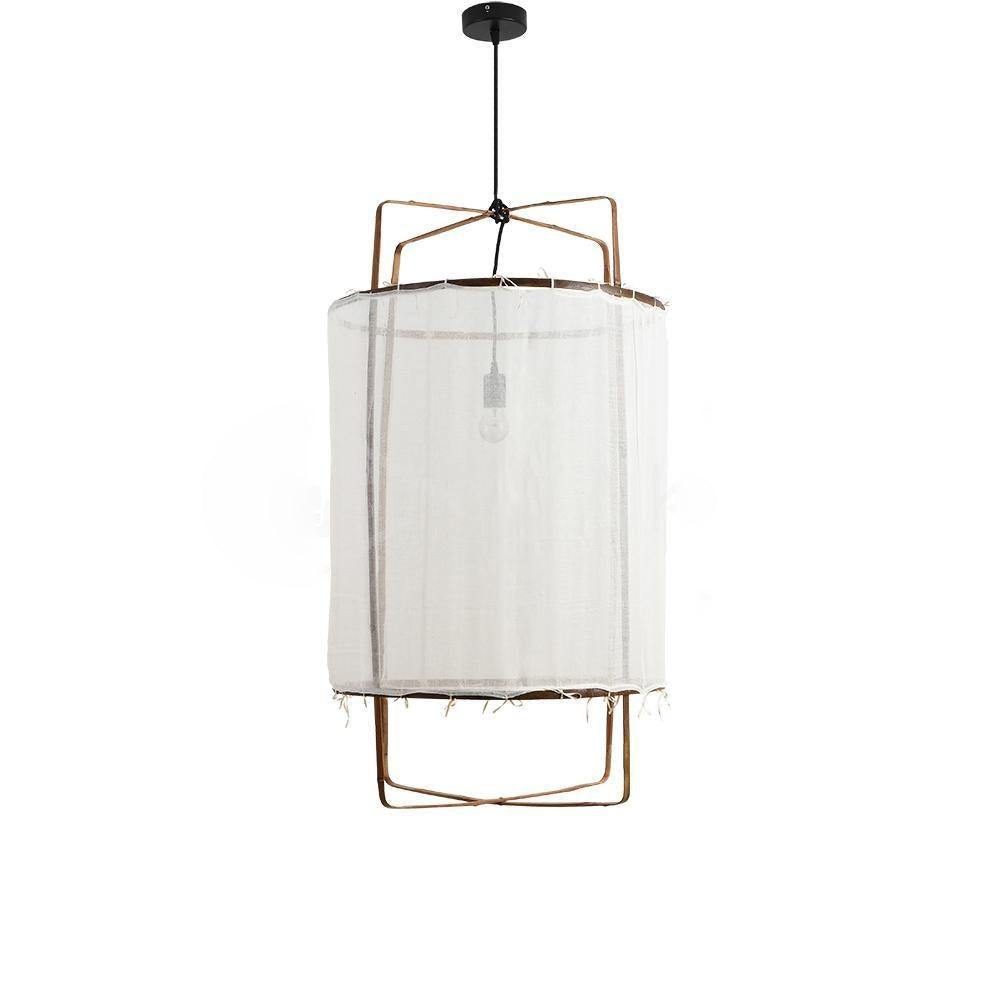 Arioelia Pendant Lamp Bamboo Shade for Living Room