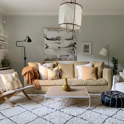 Arioelia Pendant Lamp Bamboo Shade for Living Room