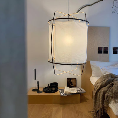 Arioelia Pendant Lamp Bamboo Shade for Living Room