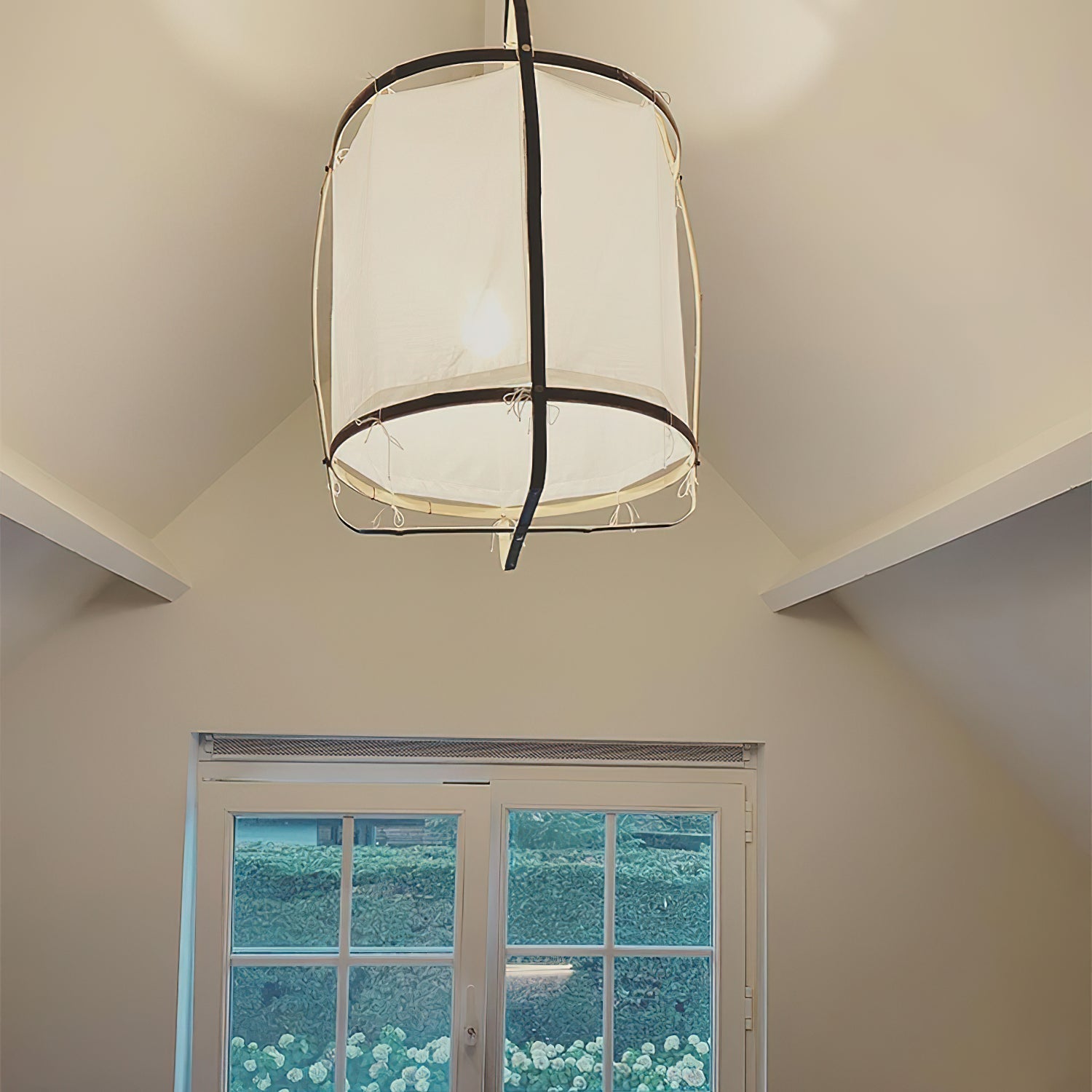 Arioelia Pendant Lamp Bamboo Shade for Living Room