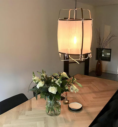 Arioelia Pendant Lamp Bamboo Shade for Living Room