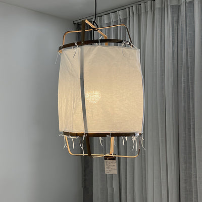 Arioelia Pendant Lamp Bamboo Shade for Living Room