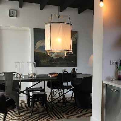 Arioelia Pendant Lamp Bamboo Shade for Living Room