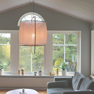 Arioelia Pendant Lamp Bamboo Shade for Living Room