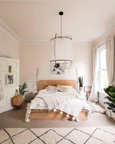 Arioelia Pendant Lamp Bamboo Shade for Living Room