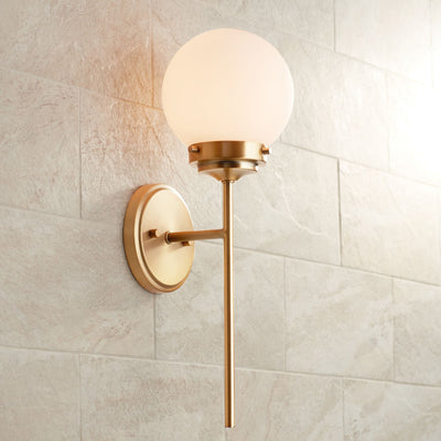 Waegnuvyh Modern Minimalist Brass Glass Wall Lamp