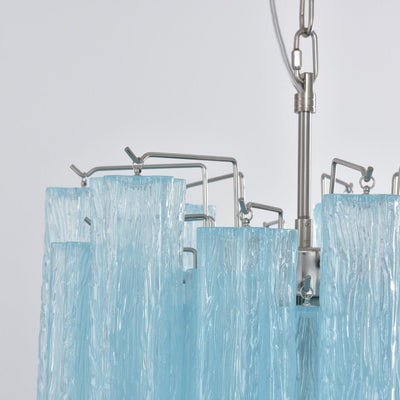 Celys Chandelier Azzura Murano Glass Tube Coastal