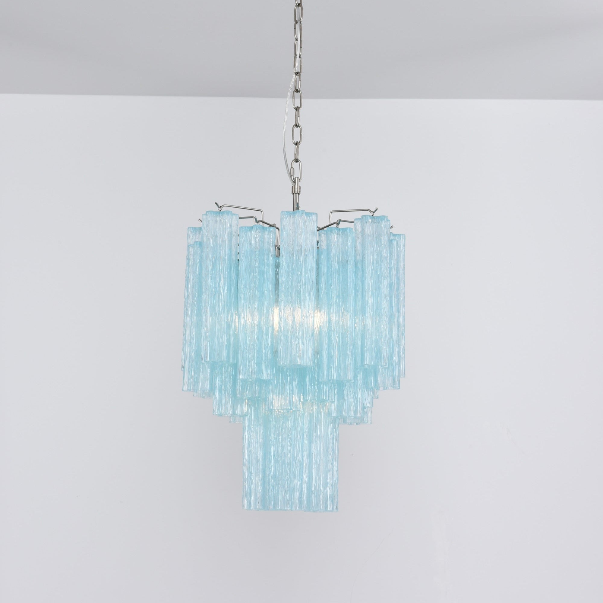 Celys Chandelier Azzura Murano Glass Tube Coastal