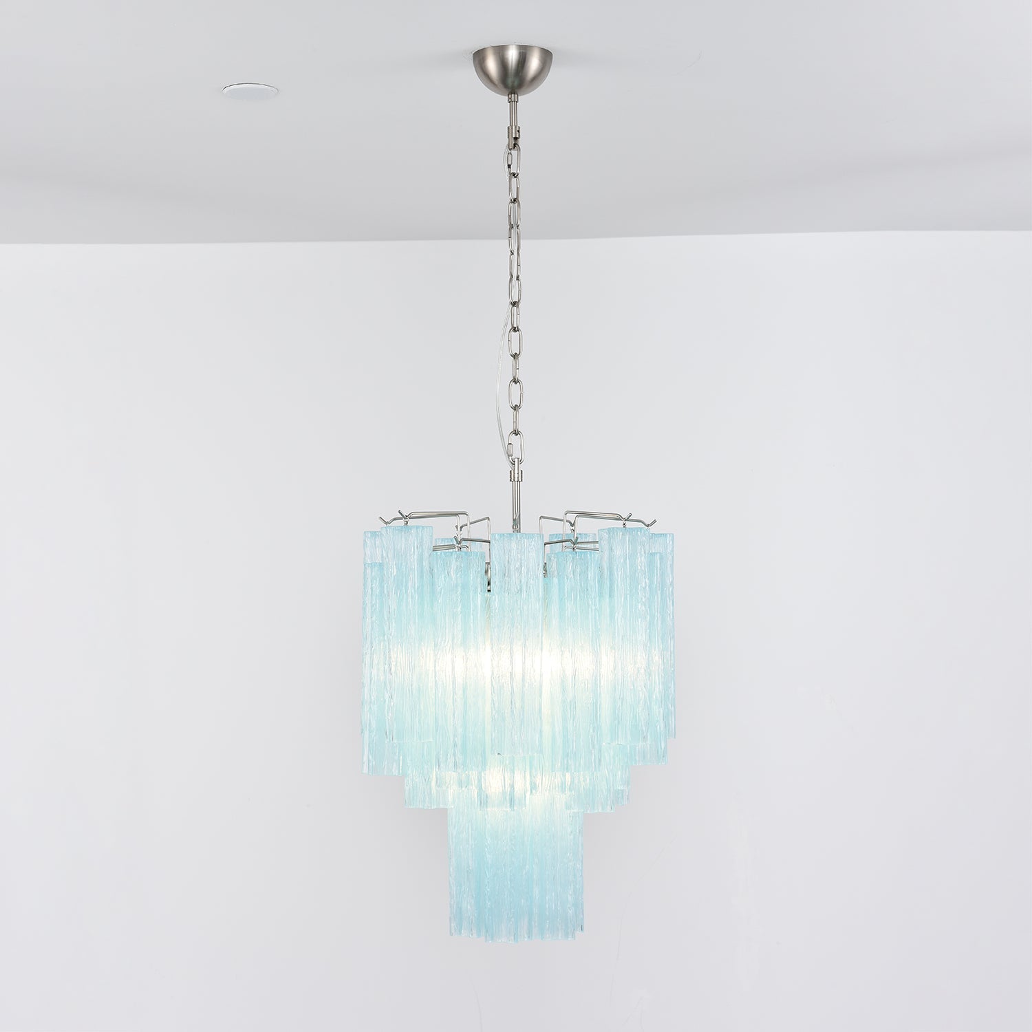 Celys Chandelier Azzura Murano Glass Tube Coastal