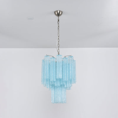 Celys Chandelier Azzura Murano Glass Tube Coastal