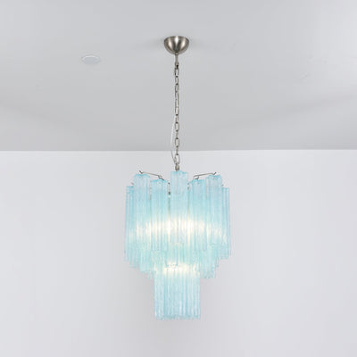 Celys Chandelier Azzura Murano Glass Tube Coastal