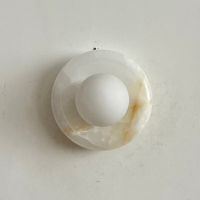Aursilos Premium Nordic Art White Jade Glass Sconce Wall Lamp - Neutral Decor