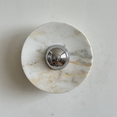 Alba Modern Minimalist Chrome Marble Wall Lamp