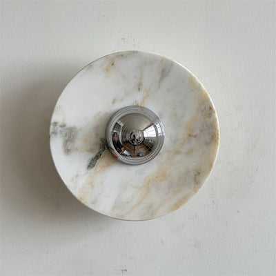 Alba Modern Minimalist Chrome Marble Wall Lamp
