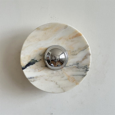 Alba Modern Minimalist Chrome Marble Wall Lamp