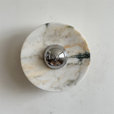 Alba Modern Minimalist Chrome Marble Wall Lamp