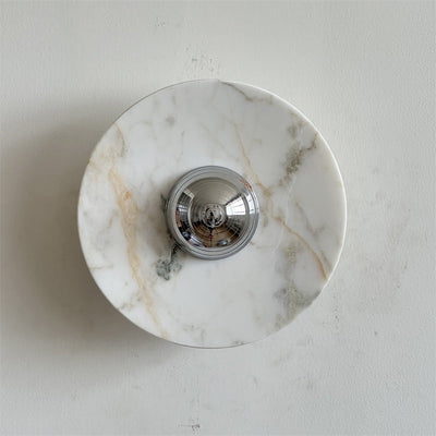Alba Modern Minimalist Chrome Marble Wall Lamp