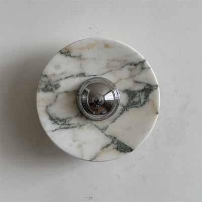 Alba Modern Minimalist Chrome Marble Wall Lamp