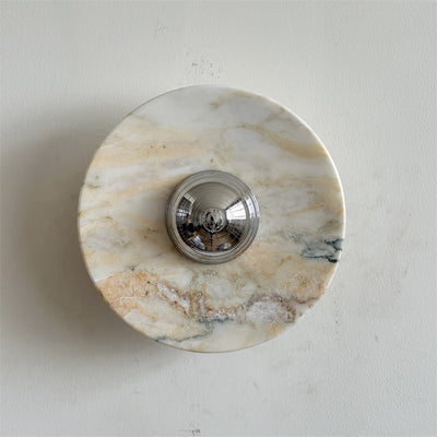 Alba Modern Minimalist Chrome Marble Wall Lamp